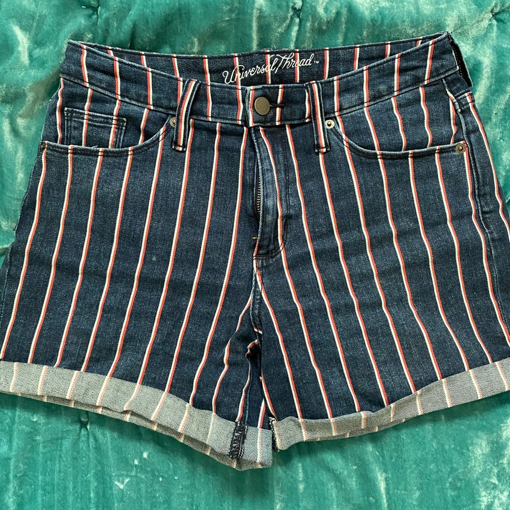 Red and white striped shorts, Universal Thread